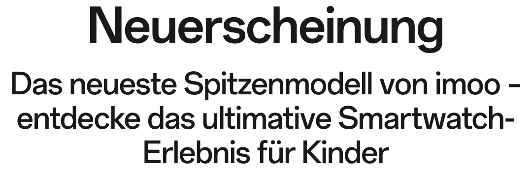 Das neueste Spitzenmodell von imoo – entdecke das ultimative Smartwatch-Erlebnis für Kinder