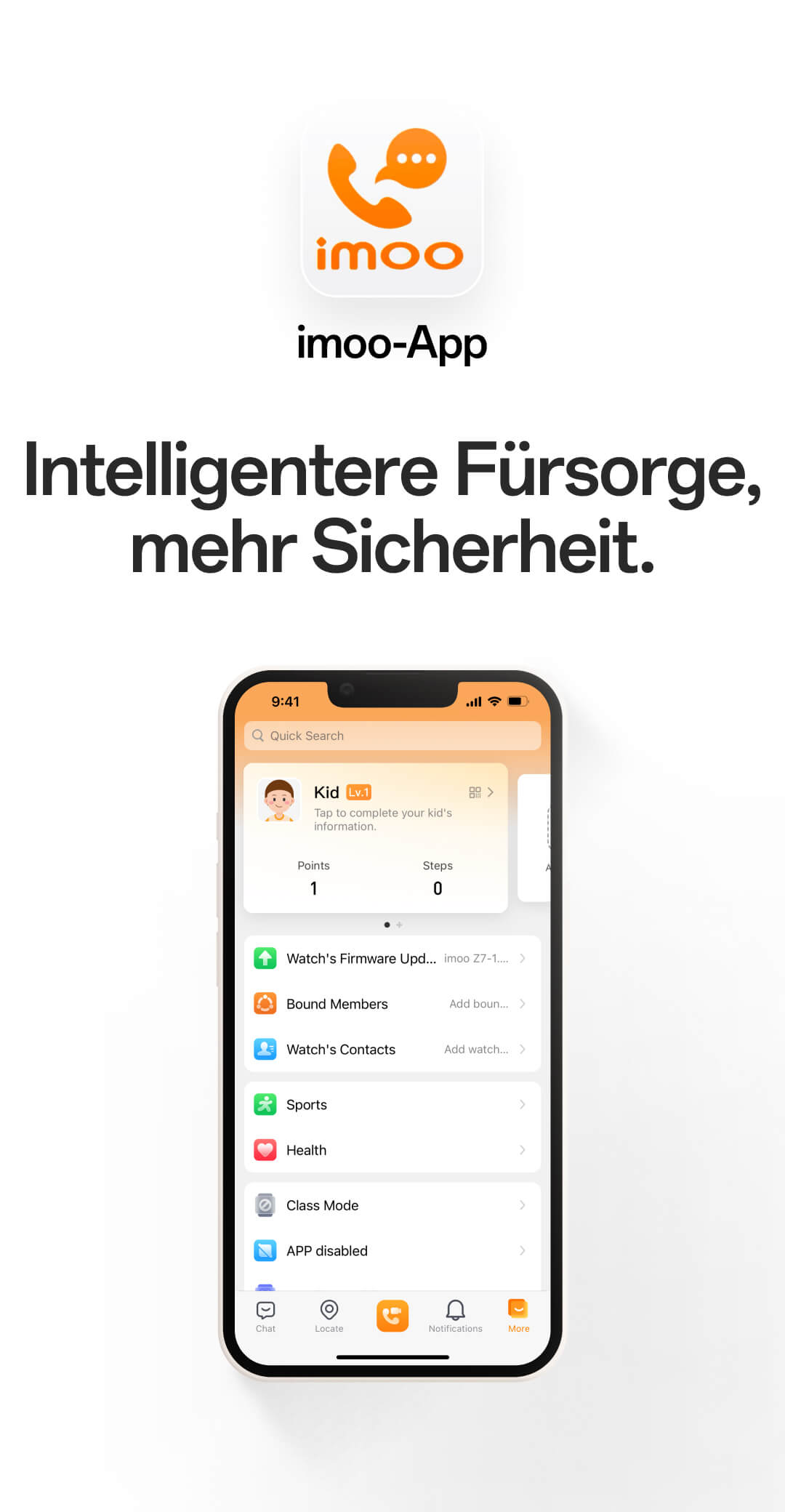imoo app Intelligentere Fürsorge, mehr Sicherheit